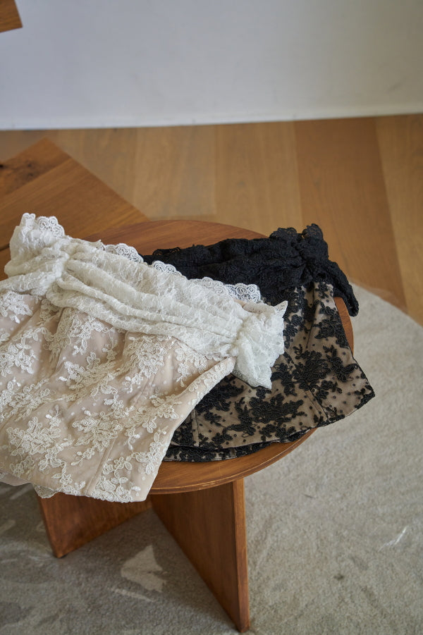 Lace Off-Shoulder Top <br> -White-