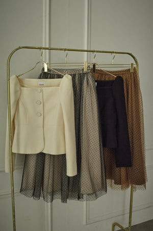 9/8 19時予約開始<br>Square Peplum Minimal Jacket <br> -Black-