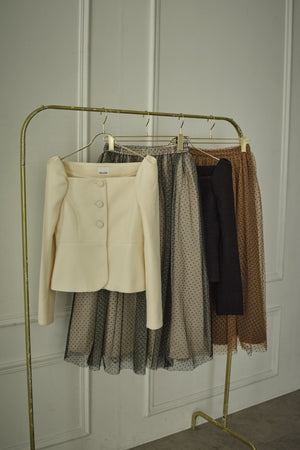 9/8 19時予約開始<br>Prism Veil Tulle Skirt <br> -Beige-