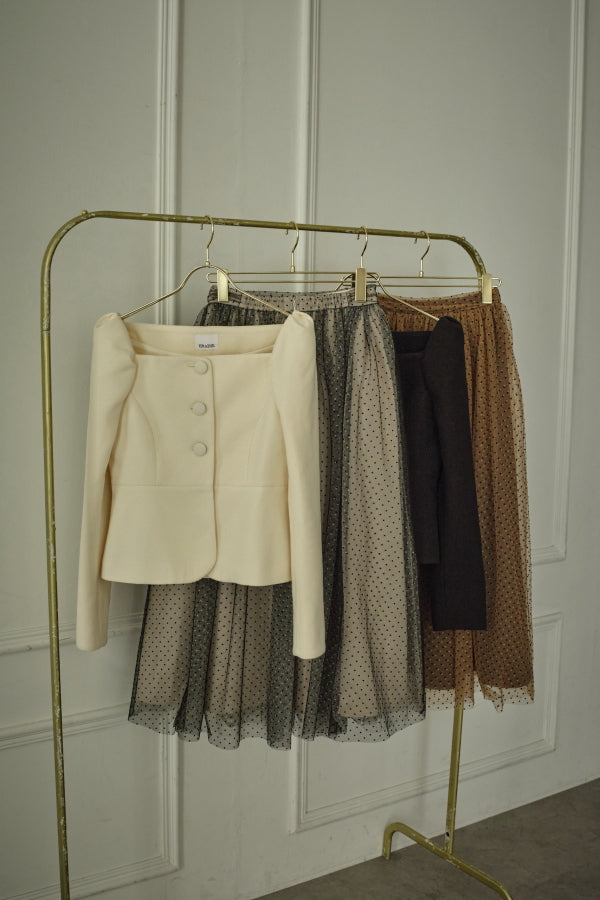 9/8 19時予約開始<br>Prism Veil Tulle Skirt <br> -Beige-