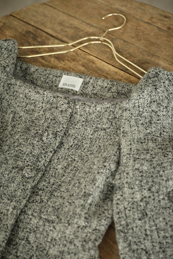 9/8 19時予約開始<br>Square Peplum Minimal Jacket <br> -Gray.mix-