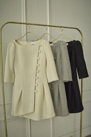 9/8 19時予約開始<br>Sculpted Asymmetric Mini one piece <br> -Gray-