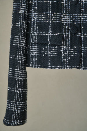 Tweed Check Jacket <br> -Black check-