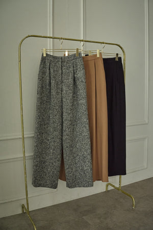 9/8 19時予約開始<br>Wool Blend Semi-Wide Pants <br> -Gray.mix / 2size-