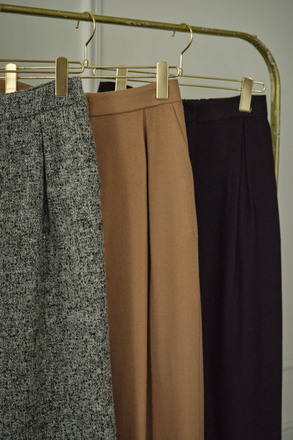 9/8 19時予約開始<br>Wool Blend Semi-Wide Pants <br> -Camel / 2size-
