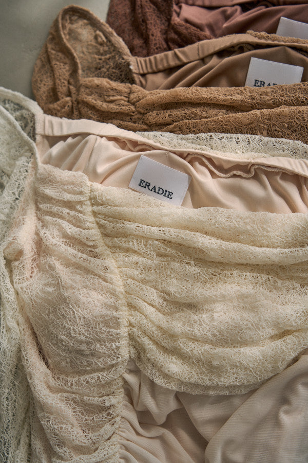 Sheer Lace Top  <br> -Beige-