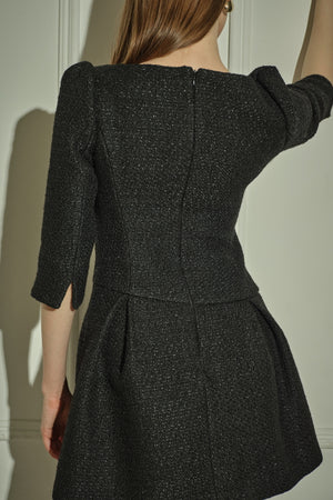 9/8 19時予約開始<br>Sculpted Asymmetric Mini one piece <br> -Black-