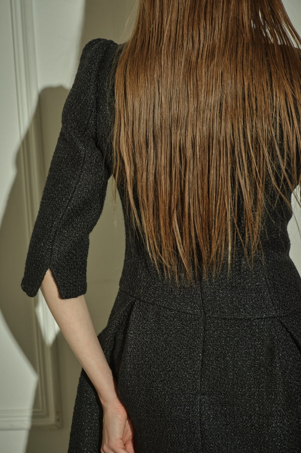 9/8 19時予約開始<br>Sculpted Asymmetric Mini one piece <br> -Black-