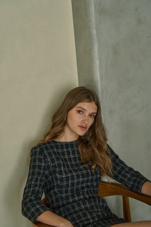 Tweed Minimal One-piece <br> -Black-