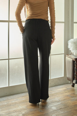 9/8 19時予約開始<br>Wool Blend Semi-Wide Pants <br> -Black / 2size-