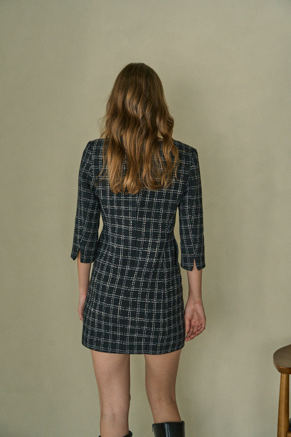 Tweed Minimal One-piece <br> -Black-