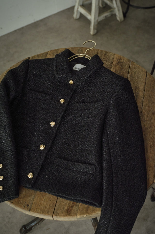 9/8 19時予約開始<br>Éclat Wool Tweed Jacket <br> -Black-