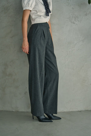 Tweed Long Pants <br> -Charcoal- S/M 2 sizes