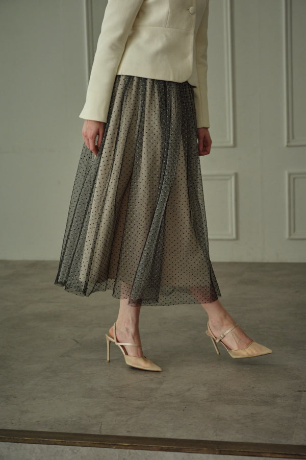 9/8 19時予約開始<br>Prism Veil Tulle Skirt <br> -Beige-