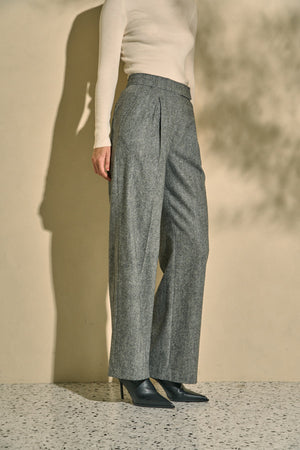 Tweed Long Pants <br> -Gray- S/M 2 sizes