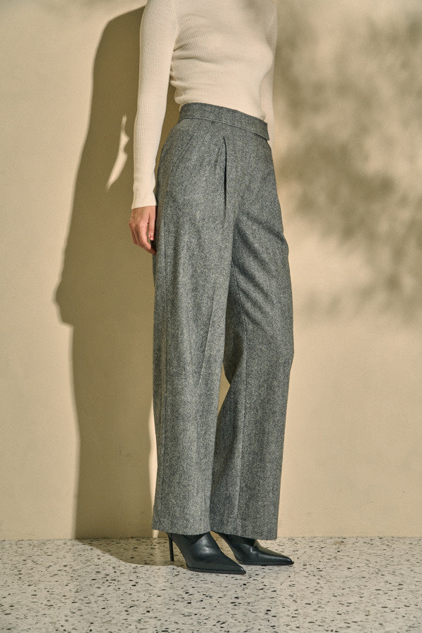 Tweed Long Pants <br> -Gray- S/M 2 sizes