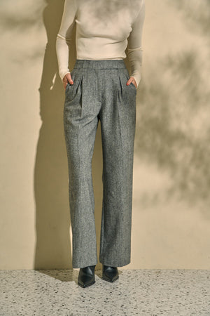 Tweed Long Pants <br> -Gray- S/M 2 sizes
