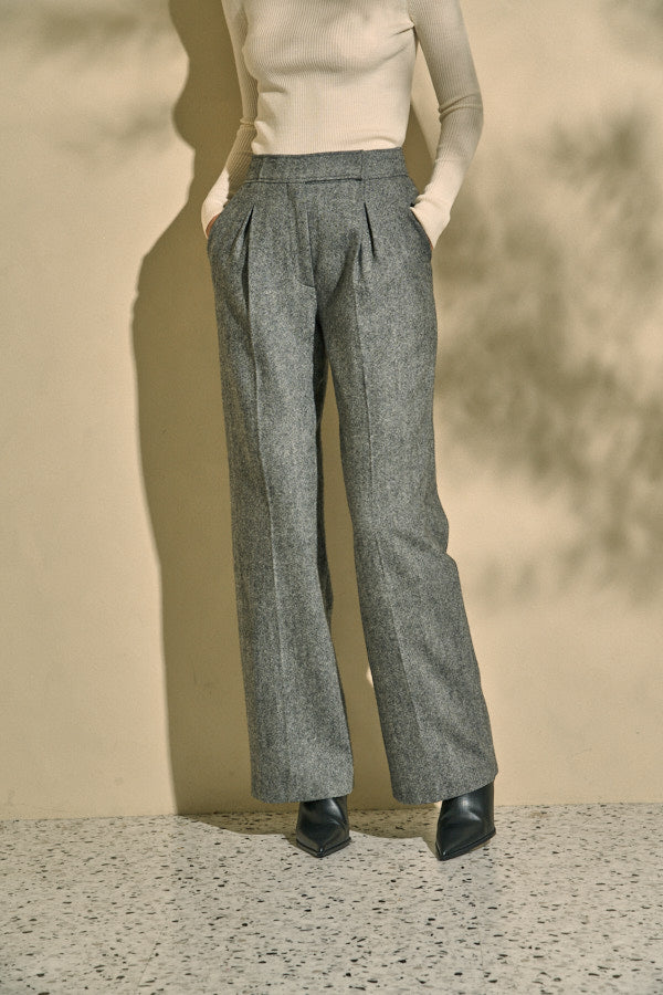 Tweed Long Pants <br> -Gray- S/M 2 sizes