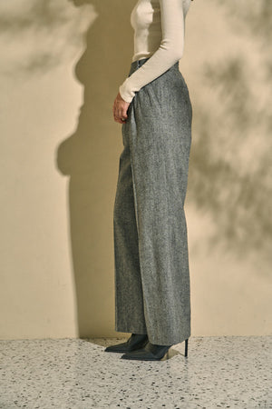 Tweed Long Pants <br> -Gray- S/M 2 sizes