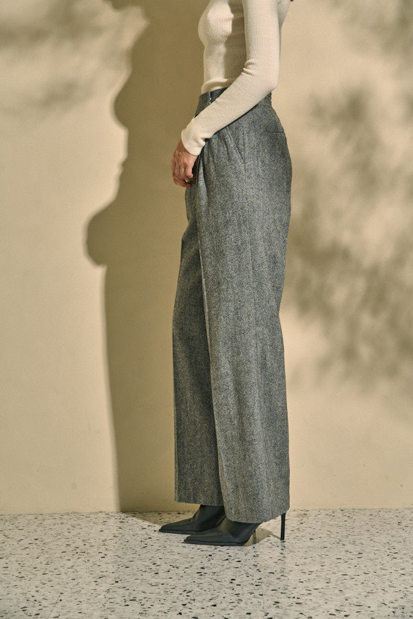 Tweed Long Pants <br> -Gray- S/M 2 sizes