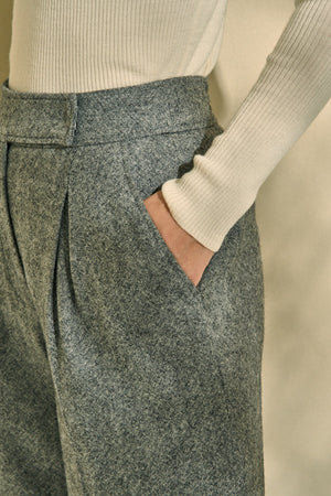 Tweed Long Pants <br> -Gray- S/M 2 sizes