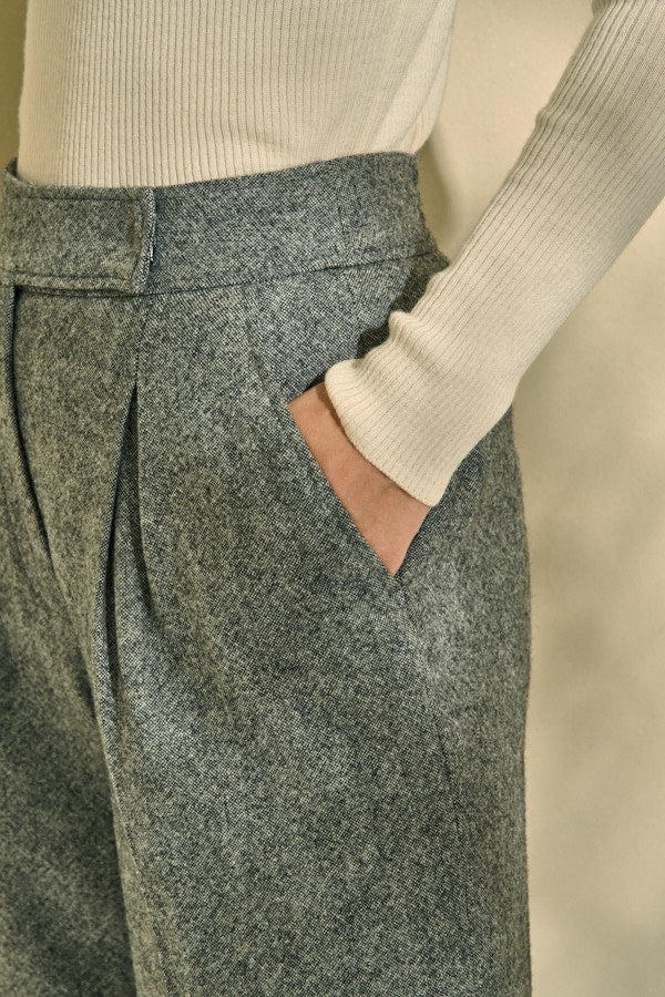 Tweed Long Pants <br> -Gray- S/M 2 sizes