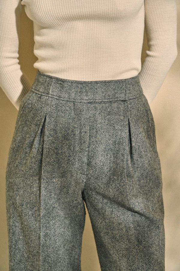 Tweed Long Pants <br> -Gray- S/M 2 sizes