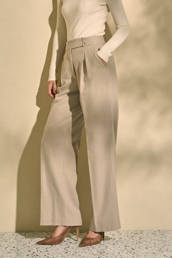 Tweed Long Pants  <br> -Beige- S/M 2size
