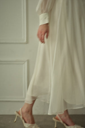 9/8 19時予約開始<br>Open Shoulder Lace Dress <br> -Off white-