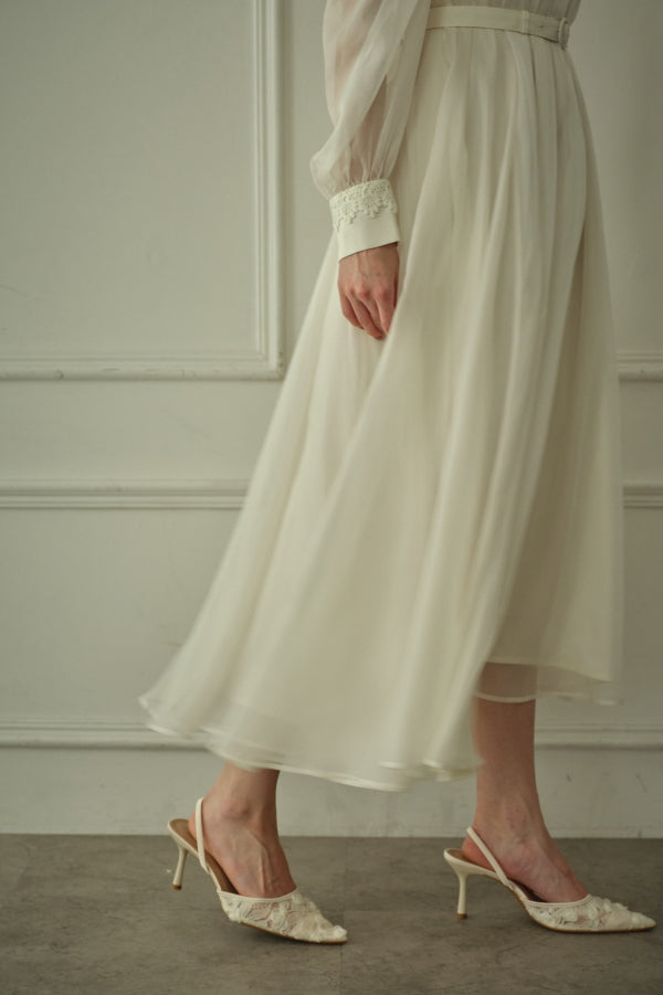 9/8 19時予約開始<br>Open Shoulder Lace Dress <br> -Off white-