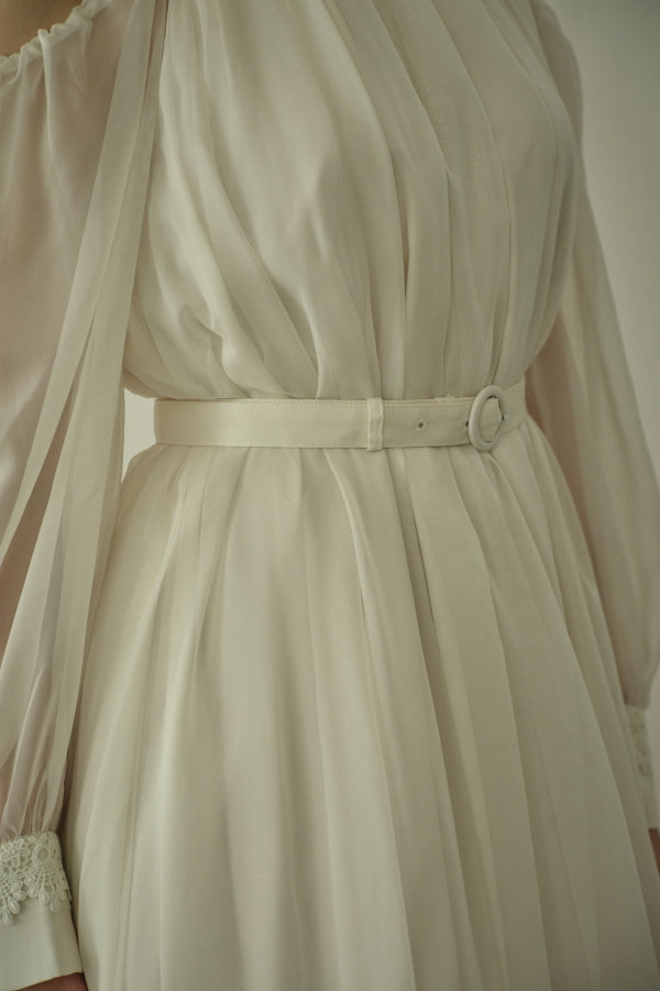9/8 19時予約開始<br>Open Shoulder Lace Dress <br> -Off white-
