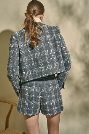 Tweed Check Jacket  <br> -Gray.check-