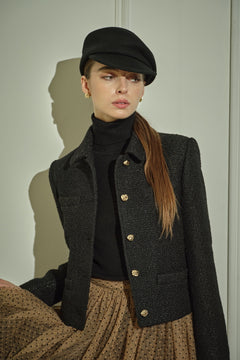 9/8 19時予約開始<br>Éclat Wool Tweed Jacket <br> -Black-
