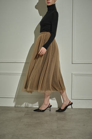 9/8 19時予約開始<br>Prism Veil Tulle Skirt <br> -Brown-