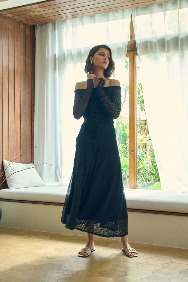 【1/5まで】eradie Lace＆Churu switching dress Lace＆Churu switching dress -Black- – ERADIE