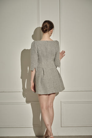 9/8 19時予約開始<br>Sculpted Asymmetric Mini one piece <br> -Gray-