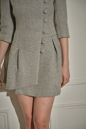 9/8 19時予約開始<br>Sculpted Asymmetric Mini one piece <br> -Gray-