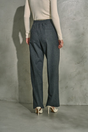 Tweed Long Pants <br> -Charcoal- S/M 2 sizes