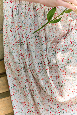 Printed Bustier Dress <br> -Off white.pt-