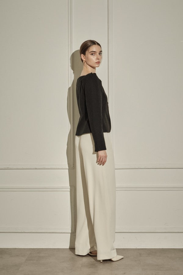 9/8 19時予約開始<br>Square Peplum Minimal Jacket <br> -Black-