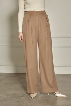 9/8 19時予約開始<br>Wool Blend Semi-Wide Pants <br> -Camel / 2size-