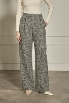 9/8 19時予約開始<br>Wool Blend Semi-Wide Pants <br> -Gray.mix / 2size-
