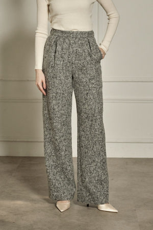 9/8 19時予約開始<br>Wool Blend Semi-Wide Pants <br> -Gray.mix / 2size-