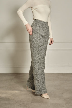 9/8 19時予約開始<br>Wool Blend Semi-Wide Pants <br> -Gray.mix / 2size-