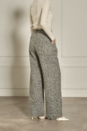9/8 19時予約開始<br>Wool Blend Semi-Wide Pants <br> -Gray.mix / 2size-