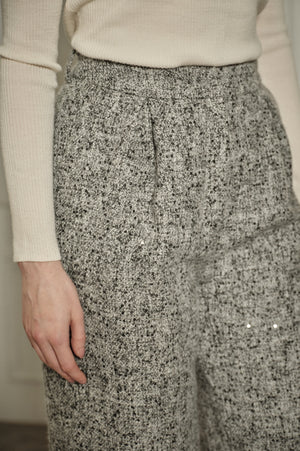9/8 19時予約開始<br>Wool Blend Semi-Wide Pants <br> -Gray.mix / 2size-
