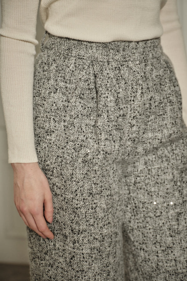 9/8 19時予約開始<br>Wool Blend Semi-Wide Pants <br> -Gray.mix / 2size-