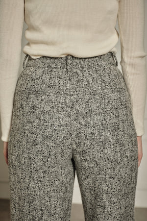 9/8 19時予約開始<br>Wool Blend Semi-Wide Pants <br> -Gray.mix / 2size-
