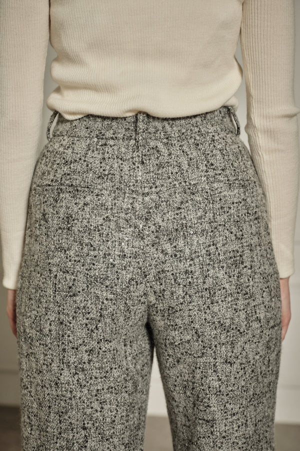 9/8 19時予約開始<br>Wool Blend Semi-Wide Pants <br> -Gray.mix / 2size-