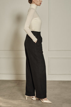 9/8 19時予約開始<br>Wool Blend Semi-Wide Pants <br> -Black / 2size-